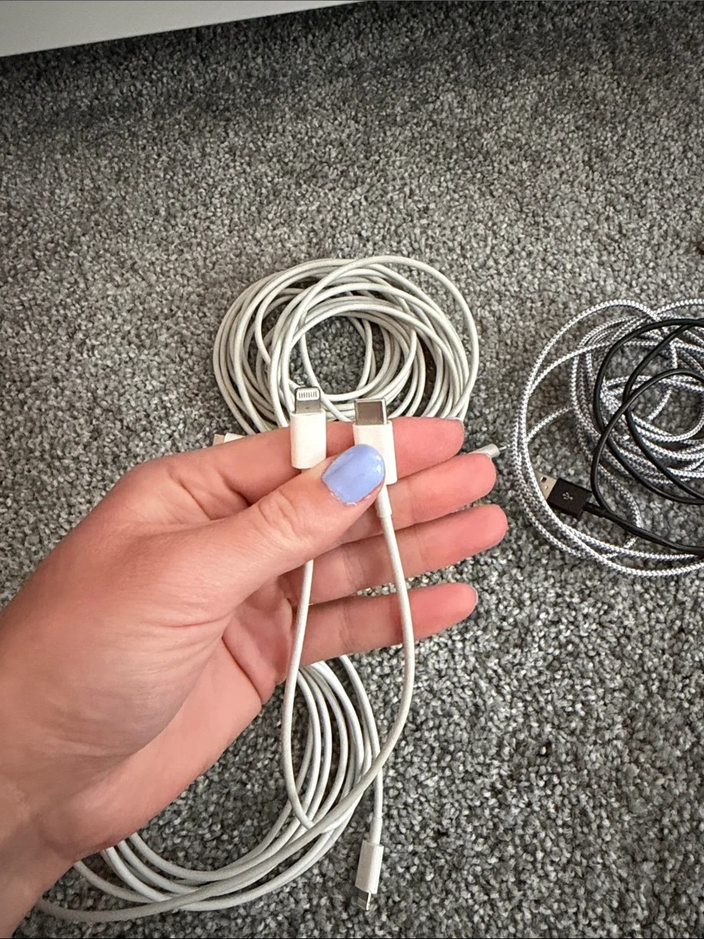 6 ct. Apple Lightning & USB Cables in White, Silver, and Black